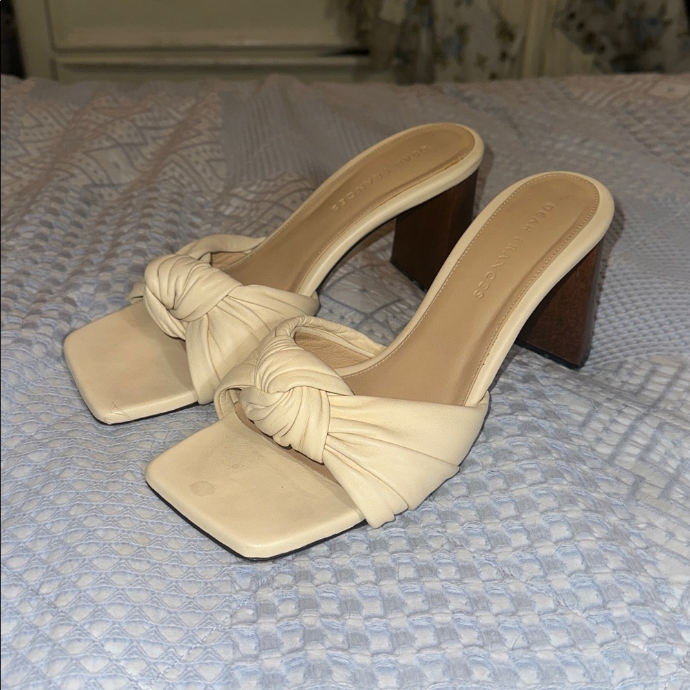 Dear Frances Leather Knot Mules